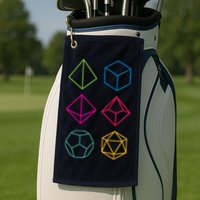 Roll Dungeons & Dragons Line Art Series Golf Towel