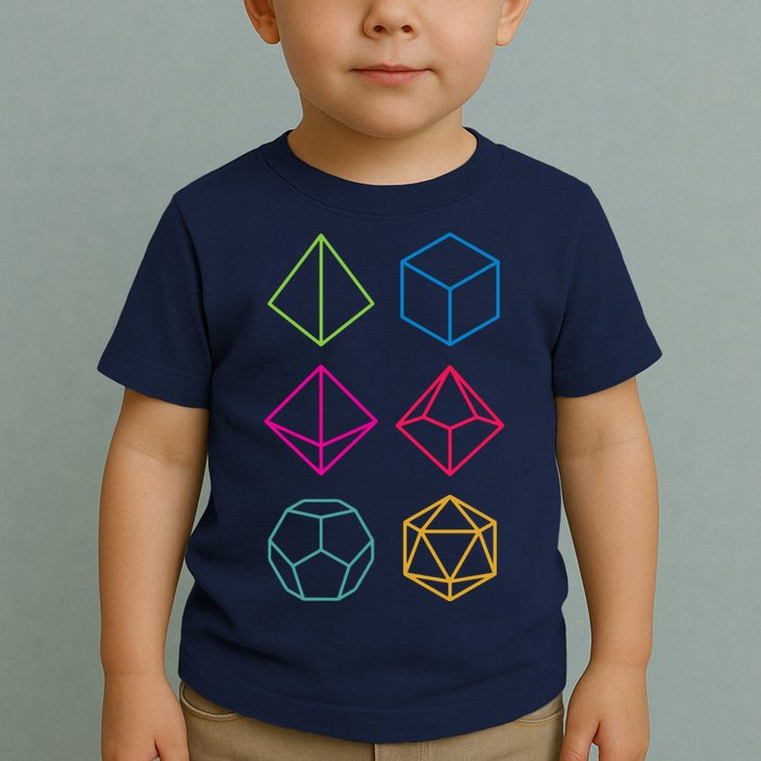 Roll Dungeons & Dragons Line Art Series Toddler T-Shirt