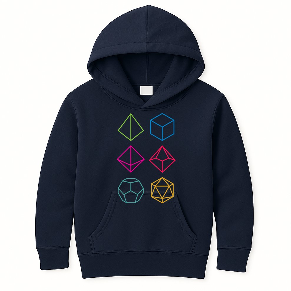 Roll Dungeons & Dragons Line Art Series Kids Hoodie