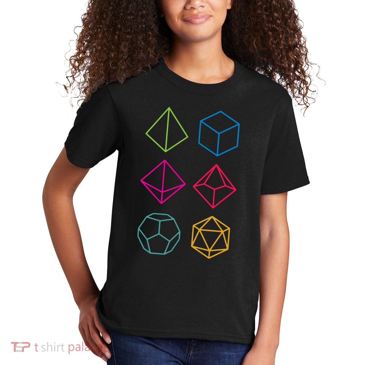 Roll Dungeons & Dragons Line Art Series Kids T-Shirt