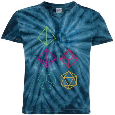 Roll Dungeons & Dragons Line Art Series Kids Tie-Dye T-Shirt