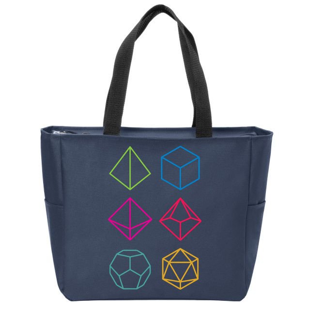 Roll Dungeons & Dragons Line Art Series Zip Tote Bag