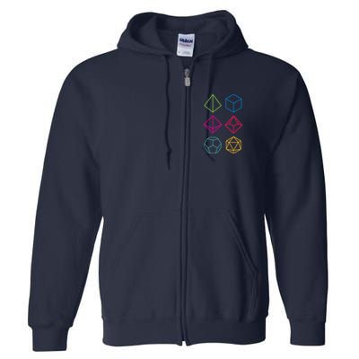 Roll Dungeons & Dragons Line Art Series Full Zip Hoodie