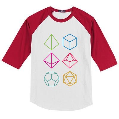 Roll Dungeons & Dragons Line Art Series Kids Colorblock Raglan Jersey