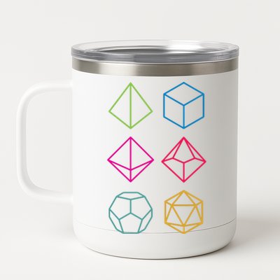 Roll Dungeons & Dragons Line Art Series 12 oz Stainless Steel Tumbler Cup