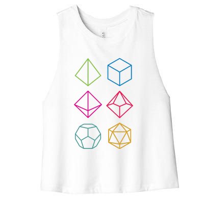 Roll Dungeons & Dragons Line Art Series Women's Racerback Cropped Tank