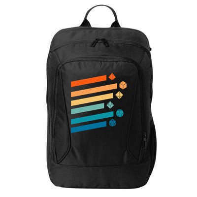 Retro Dungeons Dice D20 Dragons Fantasy Gaming City Backpack