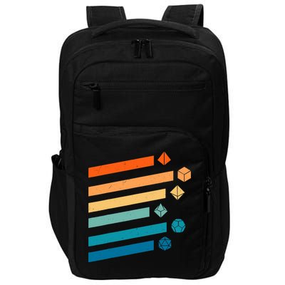 Retro Dungeons Dice D20 Dragons Fantasy Gaming Impact Tech Backpack