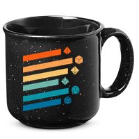 Retro Dungeons Dice D20 Dragons Fantasy Gaming 15oz Campfire Ceramic Mug
