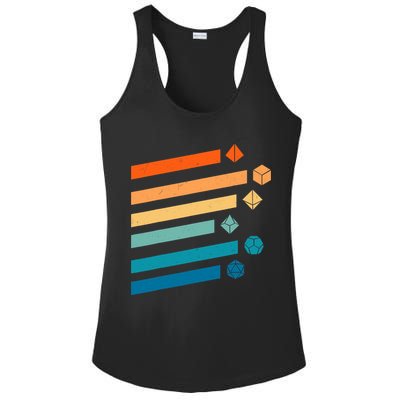 Retro Dungeons Dice D20 Dragons Fantasy Gaming Ladies PosiCharge Competitor Racerback Tank