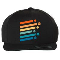 Retro Dungeons Dice D20 Dragons Fantasy Gaming Wool Snapback Cap