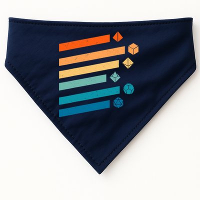 Retro Dungeons Dice D20 Dragons Fantasy Gaming USA-Made Doggie Bandana