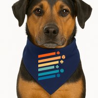 Retro Dungeons Dice D20 Dragons Fantasy Gaming USA-Made Doggie Bandana