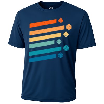 Retro Dungeons Dice D20 Dragons Fantasy Gaming Performance Shirt