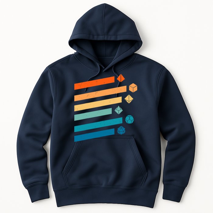 Retro Dungeons Dice D20 Dragons Fantasy Gaming Hoodie
