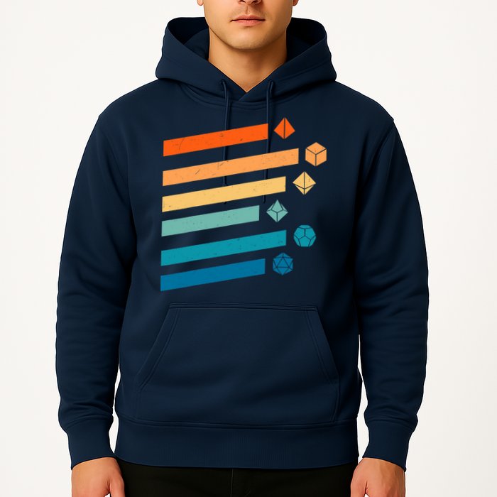 Retro Dungeons Dice D20 Dragons Fantasy Gaming Hoodie
