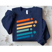 Retro Dungeons Dice D20 Dragons Fantasy Gaming Sweatshirt