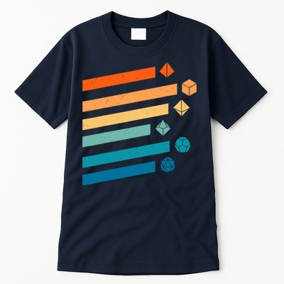 Retro Dungeons Dice D20 Dragons Fantasy Gaming Tall T-Shirt