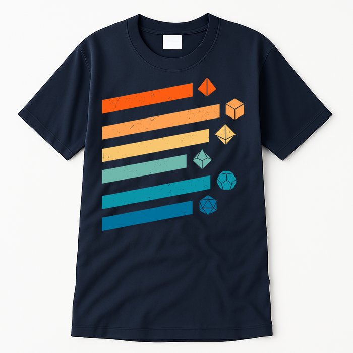 Retro Dungeons Dice D20 Dragons Fantasy Gaming Tall T-Shirt