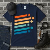 Retro Dungeons Dice D20 Dragons Fantasy Gaming Tall T-Shirt