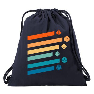 Retro Dungeons Dice D20 Dragons Fantasy Gaming Drawstring Bag