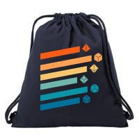 Retro Dungeons Dice D20 Dragons Fantasy Gaming Drawstring Bag