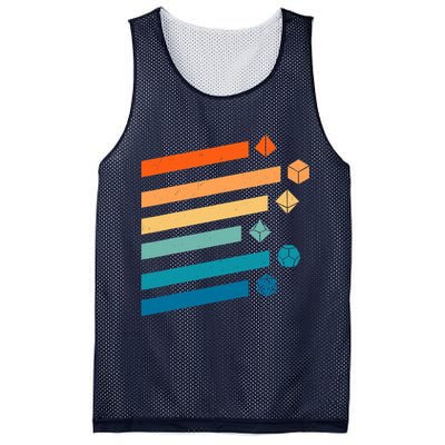 Retro Dungeons Dice D20 Dragons Fantasy Gaming Mesh Reversible Basketball Jersey Tank