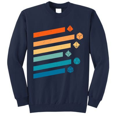 Retro Dungeons Dice D20 Dragons Fantasy Gaming Tall Sweatshirt