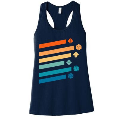 Retro Dungeons Dice D20 Dragons Fantasy Gaming Womens Tank Top
