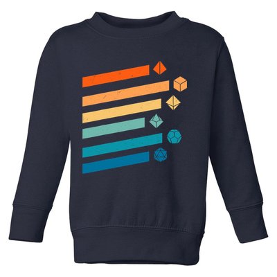 Retro Dungeons Dice D20 Dragons Fantasy Gaming Toddler Sweatshirt