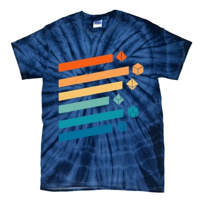 Retro Dungeons Dice D20 Dragons Fantasy Gaming Tie-Dye T-Shirt