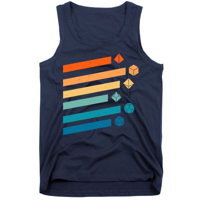 Retro Dungeons Dice D20 Dragons Fantasy Gaming Tank Top