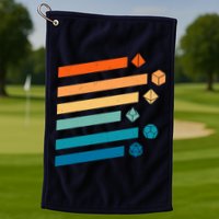 Retro Dungeons Dice D20 Dragons Fantasy Gaming Golf Towel