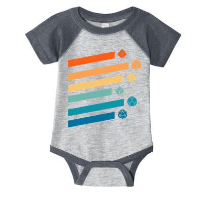 Retro Dungeons Dice D20 Dragons Fantasy Gaming Infant Baby Jersey Bodysuit