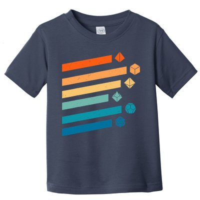 Retro Dungeons Dice D20 Dragons Fantasy Gaming Toddler T-Shirt