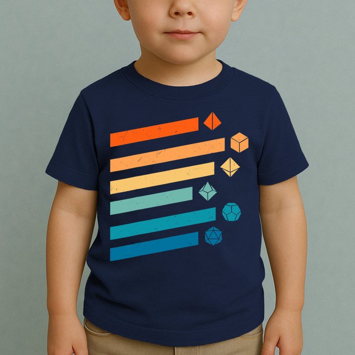 Retro Dungeons Dice D20 Dragons Fantasy Gaming Toddler T-Shirt