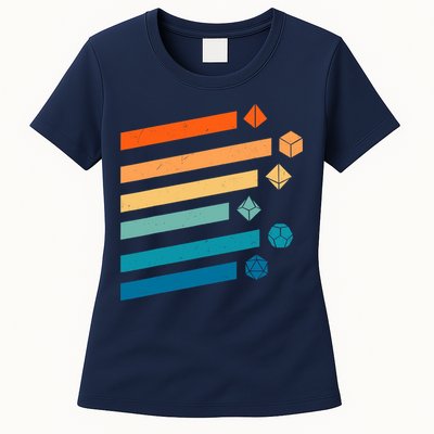 Retro Dungeons Dice D20 Dragons Fantasy Gaming Womens T-Shirt
