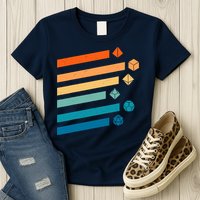 Retro Dungeons Dice D20 Dragons Fantasy Gaming Womens T-Shirt