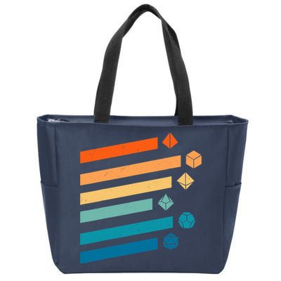 Retro Dungeons Dice D20 Dragons Fantasy Gaming Zip Tote Bag