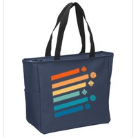 Retro Dungeons Dice D20 Dragons Fantasy Gaming Zip Tote Bag