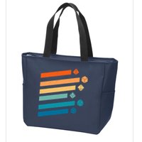 Retro Dungeons Dice D20 Dragons Fantasy Gaming Zip Tote Bag