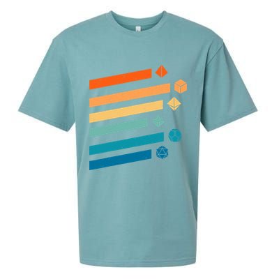 Retro Dungeons Dice D20 Dragons Fantasy Gaming Sueded Cloud Jersey T-Shirt