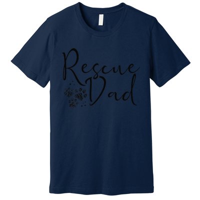 Rescue Dad Dog Cat Animal Rescuing Fathers Day Premium T-Shirt