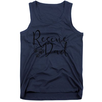 Rescue Dad Dog Cat Animal Rescuing Fathers Day Tank Top