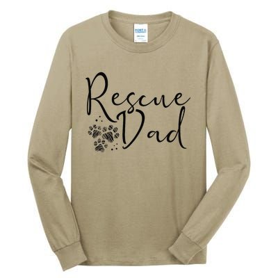 Rescue Dad Dog Cat Animal Rescuing Fathers Day Tall Long Sleeve T-Shirt