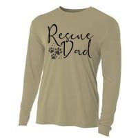 Rescue Dad Dog Cat Animal Rescuing Fathers Day Cooling Performance Long Sleeve Crew