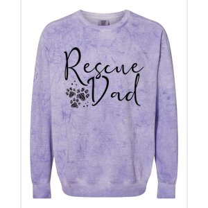 Rescue Dad Dog Cat Animal Rescuing Father's Day Colorblast Crewneck Sweatshirt