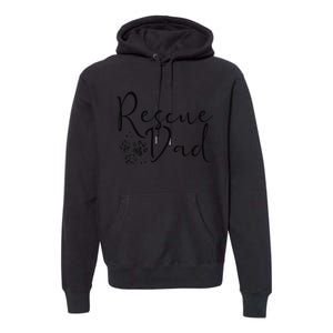 Rescue Dad Dog Cat Animal Rescuing Father's Day Premium Hoodie