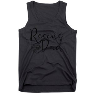 Rescue Dad Dog Cat Animal Rescuing Father's Day Tank Top