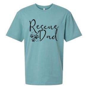 Rescue Dad Dog Cat Animal Rescuing Father's Day Sueded Cloud Jersey T-Shirt